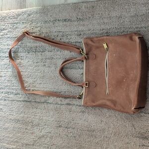 Sseko Crossbody Purse Zip Top Shopper Bag Removable Strap